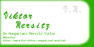 viktor mersitz business card